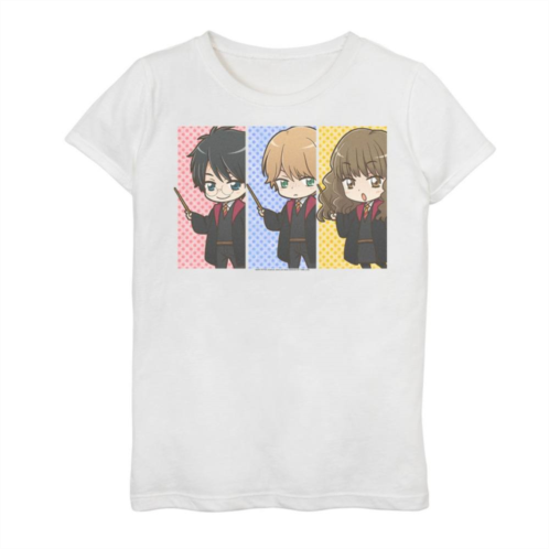 Girls 7-16 Harry Potter Hermione Granger Ron Weasley Anime Panel Graphic Tee