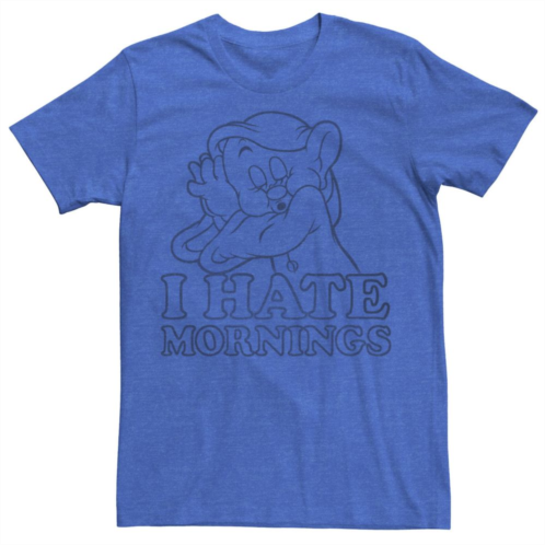 Licensed Character Mens Disney Snow White Dopey I Hate Mornings Tee
