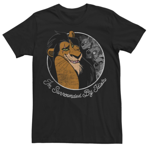 Licensed Character Mens Disney The Lion King Scar Surrounded By Idiots Circle Tee