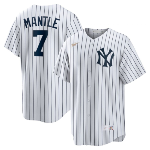 Mens Nike Mickey Mantle White New York Yankees Home Cooperstown Collection Player Jersey