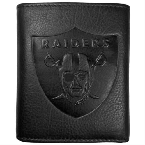 Unbranded Mens Las Vegas Raiders Embossed Leather Tri-Fold Wallet