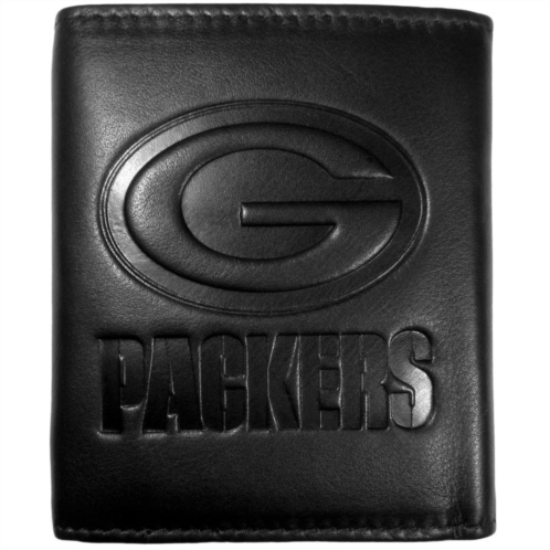 Unbranded Mens Green Bay Packers Embossed Leather Tri-Fold Wallet