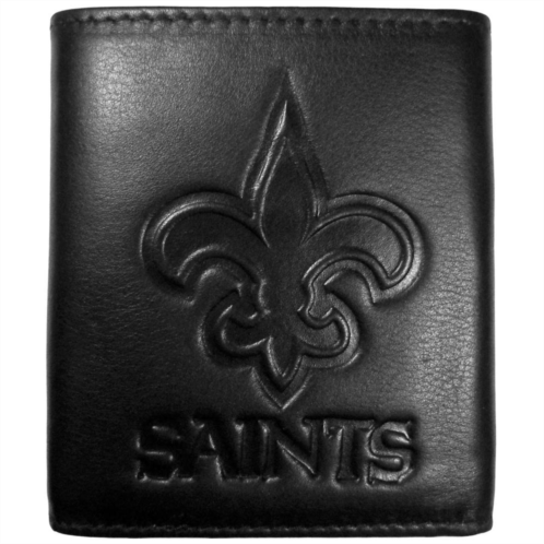 Unbranded Mens New Orleans Saints Embossed Leather Tri-Fold Wallet