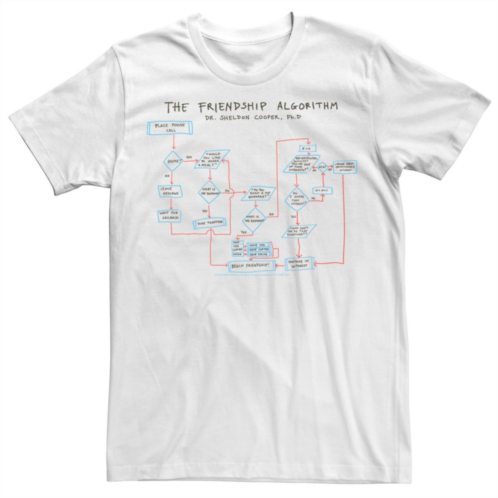Licensed Character Mens The Big Bang Theory The Friendship Algorithm Tee