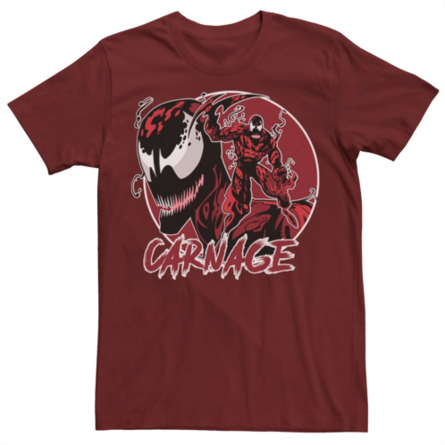 Licensed Character Mens Marvel Carnage Circle Portrait Tee