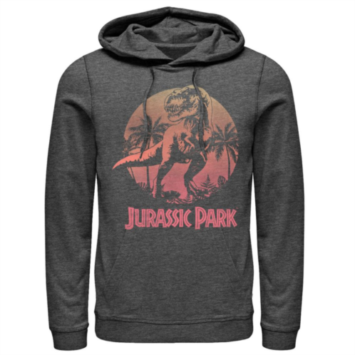 Mens Jurassic Park T-Rex Gradient Sunset Hoodie