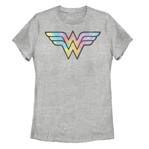 Licensed Character Juniors DC Comics Wonder Woman Tie-Dye Logo Graphic Tee
