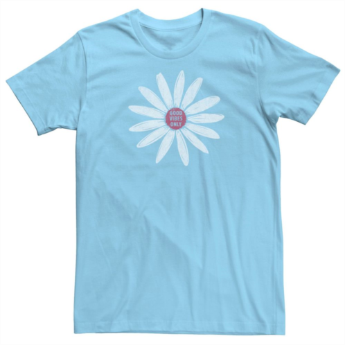 Licensed Character Mens Good Vibes Only Dairsy Flower Tee