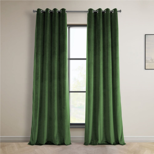 EFF Heritage Plush Velvet Grommet Window Curtain