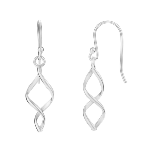 PRIMROSE Sterling Silver Twist Drop Earrings