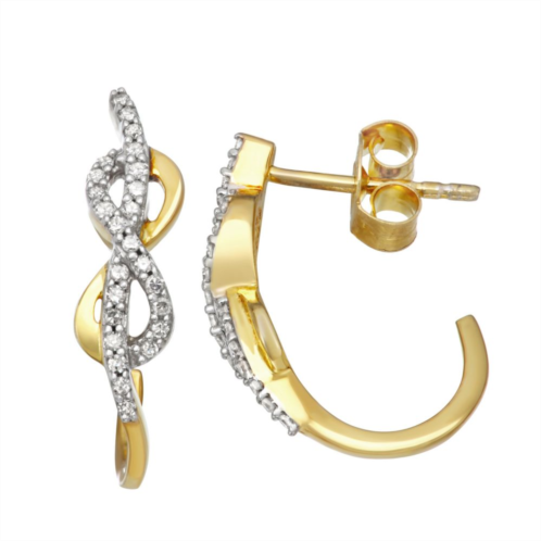HDI 1/4 Carat T.W. Diamond Infinity C-Hoop Earrings