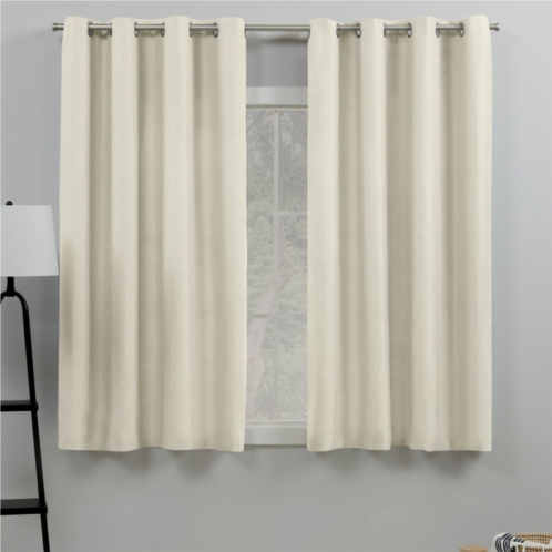 Exclusive Home 2-pack Loha Linen Grommet Top Window Curtains