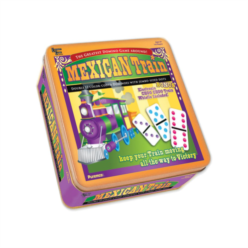 University Games Mexican Train Double 12 Color Dot Dominoes - Professional Size