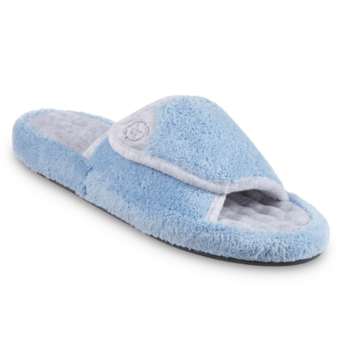 isotoner Microterry Pillowstep Womens Spa Slippers with Memory Foam