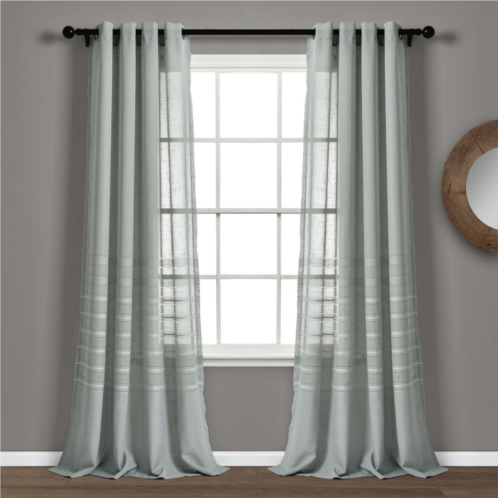Lush Decor Bridie Grommet Sheer Window Curtain Set
