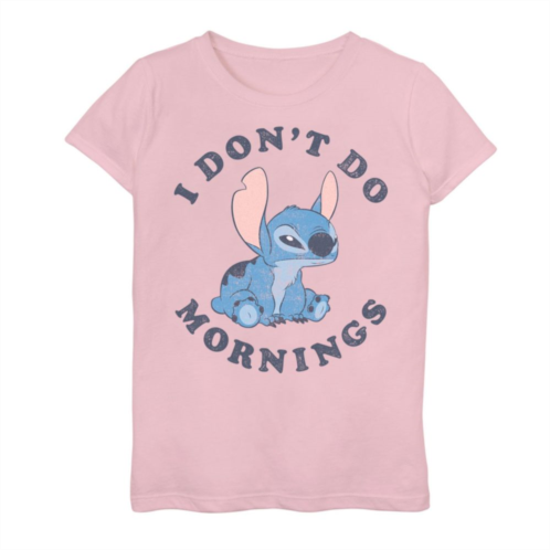 Disneys Lilo & Stitch Girls 7-16 I Dont Do Mornings Graphic Tee