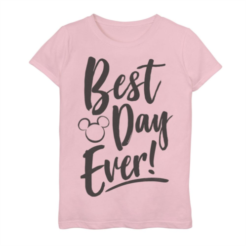 Disney Girls 7-16 Park Best Day Every Mickey Head Silhouette Graphic Tee