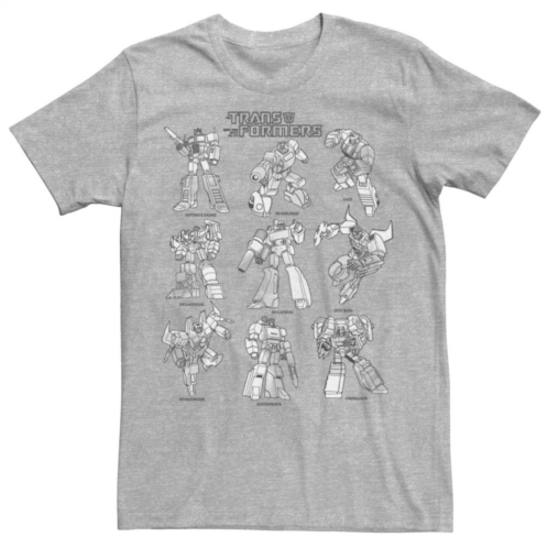 Licensed Character Mens Transformers Sketches Stack Tee