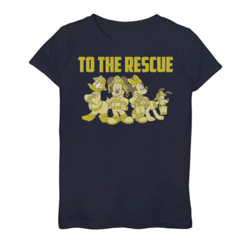 Disneys Mickey Mouse & Friends Girls 7-16 Firefighters To The Rescue Graphic Tee