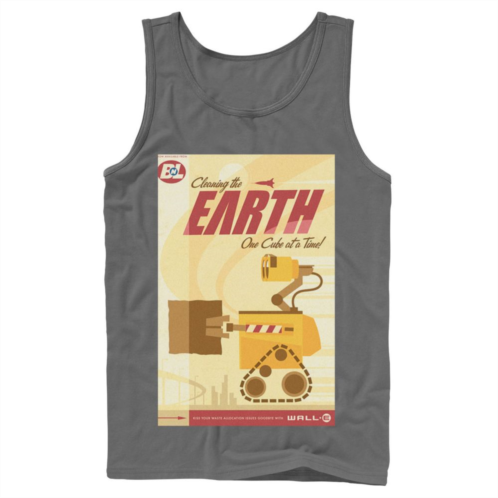 Mens Disney / Pixar Wall-E Cleaning The Earth One Cube At A Time Tank Top