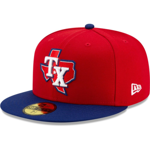 Mens New Era Red/Royal Texas Rangers 2020 Alternate 3 Authentic Collection On Field 59FIFTY Fitted Hat