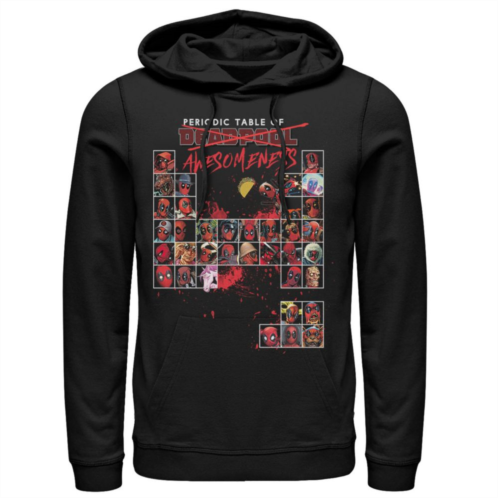 Mens Marvel Deadpool Periodic Table Of Awesomeness Hoodie