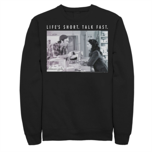 Licensed Character Mens Gilmore Girls Luke And Lorelai Lifes Short Talk Fast Sweatshirt