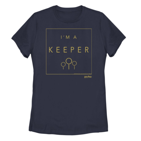Licensed Character Juniors Harry Potter Quidditch Im A Keeper Tee