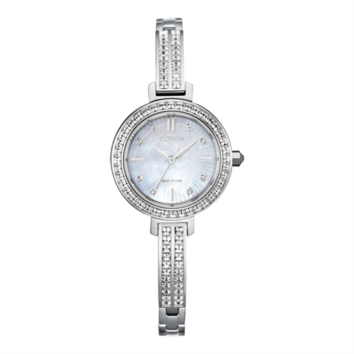Womens Citizen Eco-Drive Crystal Bangle Watch