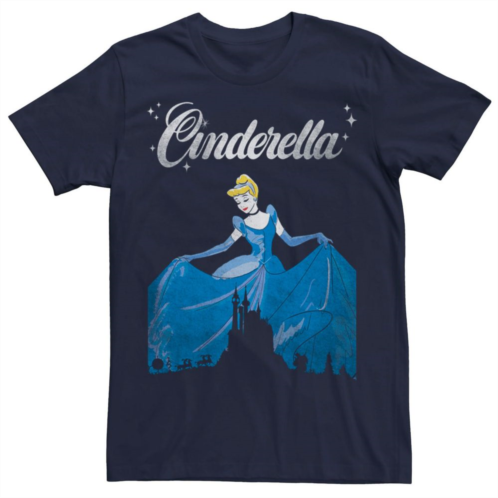 Mens Disney Cinderella Vintage Castle Silhouette Tee