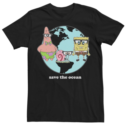 Mens Nickelodeon SpongeBob SquarePants Group Save The Ocean Tee
