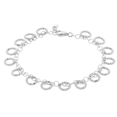 Unbranded Sterling Silver Circle Link Bracelet