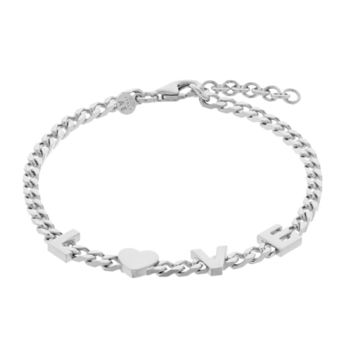Unbranded Sterling Silver L-O-V-E Chain Bracelet