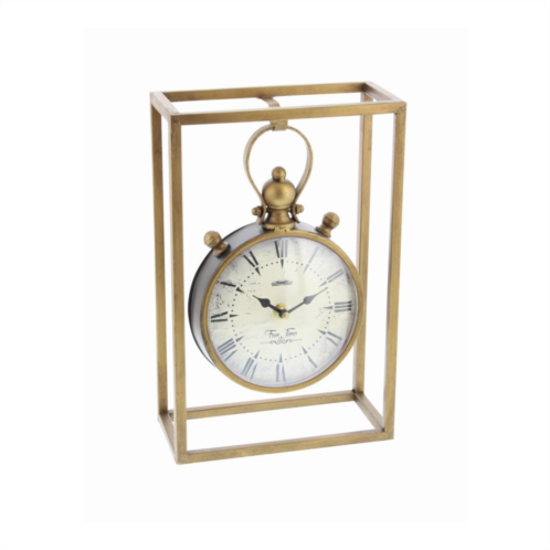 Stella & Eve Farmhouse Suspended Vintage-Style Iron Table Clock