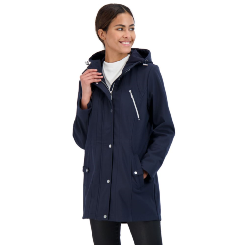 Womens Sebby Collection Hood Water-Resistant Anorak Jacket