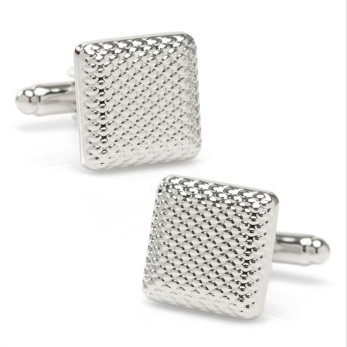 Cuff Links, Inc. Mens Silver Textured Square Cuff Links