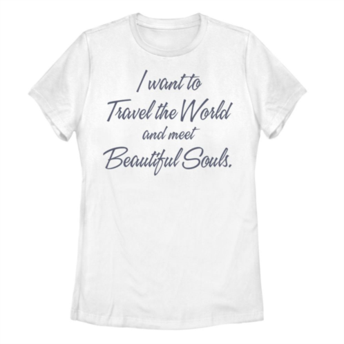 Unbranded Juniors I Want To Travel The World And Meet Beautiful Souls Tee