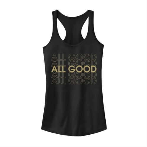 Unbranded Juniors All Good Text Stack Tank Top