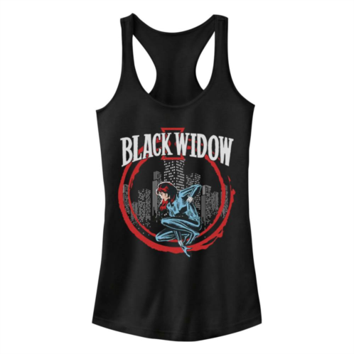 Licensed Character Juniors Marvel Black Widow Red Circle Adult Tank Top