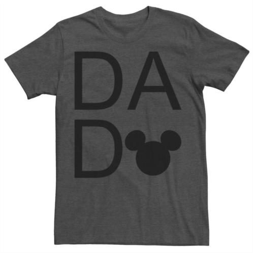 Mens Disney Mickey Mouse Dad Letter Stack Logo Tee