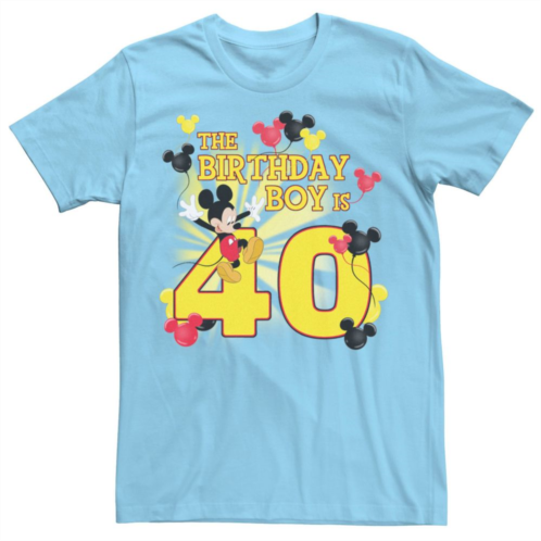 Mens Disney Mickey & Friends 40 Year Old Birthday Boy Tee
