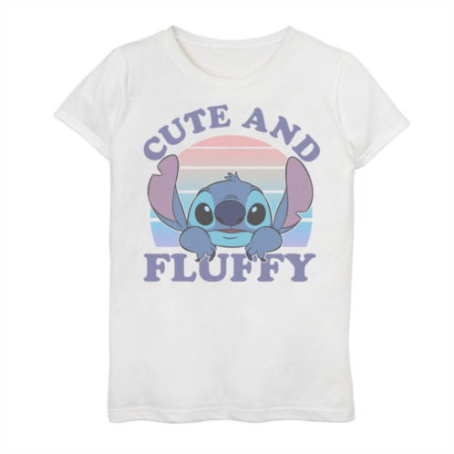 Disneys Lilo & Stitch Girls 7-16 Cute & Fluffy Sunset Tee