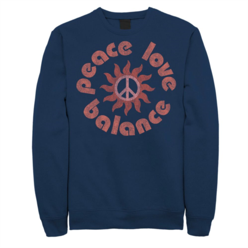 Licensed Character Mens Fifth Sun Peace Love Balance Circle Sweatshirt