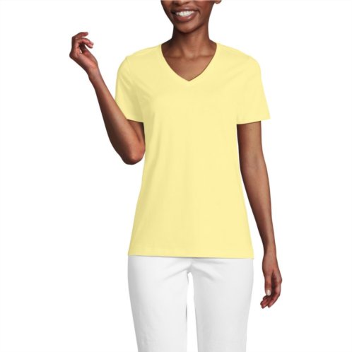 Petite Lands End Relaxed-Fit Supima Cotton V-Neck Tee