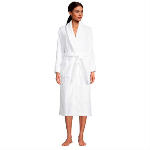 Womens Lands End Cotton Terry Long Spa Bath Robe