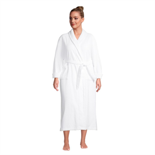 Plus Size Lands End Cotton Terry Long Spa Bath Robe