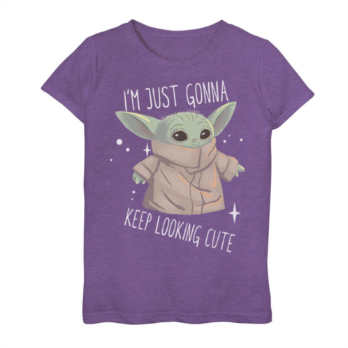 Girls 7-16 Star Wars Mandalorian The Child aka Baby Yoda Keep Looking Cute Graphic Tee