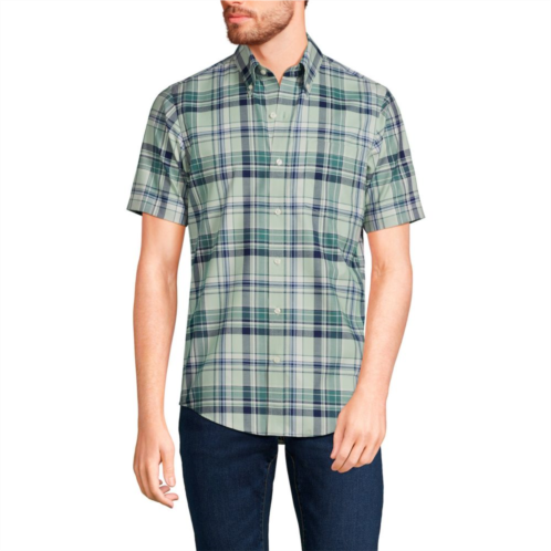 Mens Lands End Traditional-Fit No-Iron Button-Down Sport Shirt
