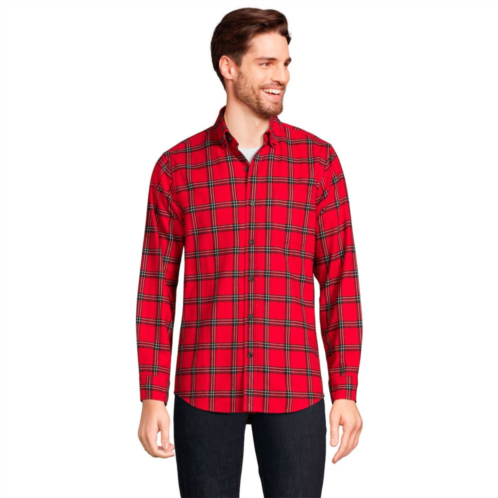 Big & Tall Lands End Tailored-Fit Flagship Flannel Shirt