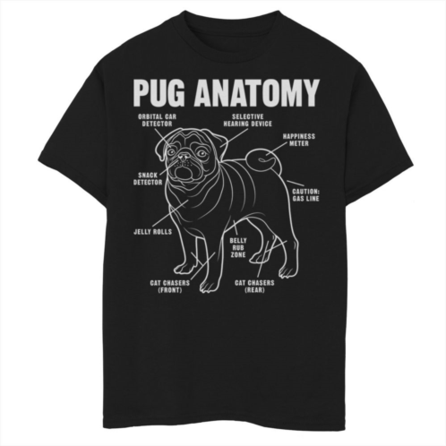 Boys 8-20 Fifth Sun Pug Anatomy Poster Graphic Tee